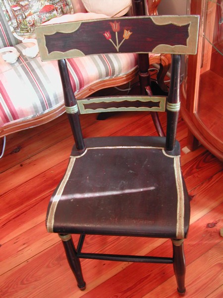 Hand Painted Hitchcock Style "Tulip" Chair