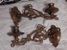 Pair of French Bronze Art Nouveau Candle Sconces