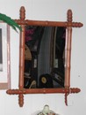 Vintage English Bamboo Style Wood Frame Mirror