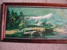 Pair Old Oil Landscape Paintings
