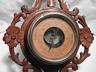 Hand Carved French Thermometer & Barometer c.1890-1900