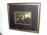 Vintage Lionel Barrymore Gold Foil Etching "Fishing Banks"