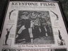 Keystone Films Chaplin 1913 Nickelodeon Movie Advertisement Post