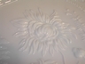 Imperial Glass NUART Chrysanthemum Milk Glass Chop Plate
