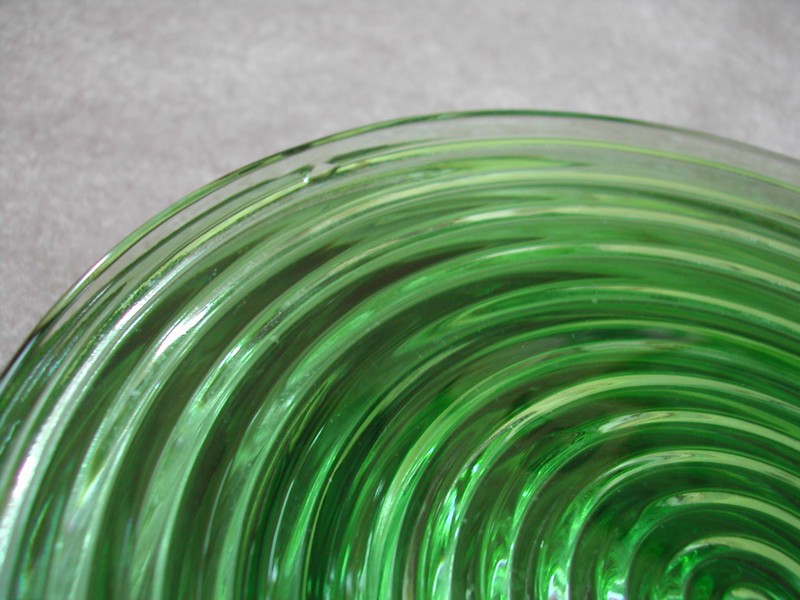 Anchor Hocking "Park Avanue" Manhattan Green Glass Plates