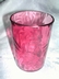 A Victorian Cranberry Glass Fern Tumbler Albany Glass