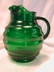 Anchor Hocking Forest Green Glass Whirly Twirly Pitcher