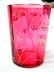 A Moser Style Cranberry Glass Enamel Flower Tumbler 1870