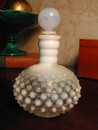 Opalescent Anchor Hocking Moonstone Glass Barber Bottle