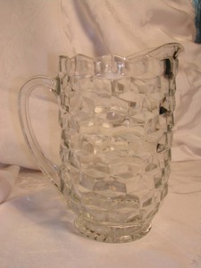 An Old / Vintage American Whitehall Cube Pitcher