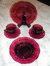 Amethyst Hazel Atlas Glass Co. Newport Hairpin Glass Tableware