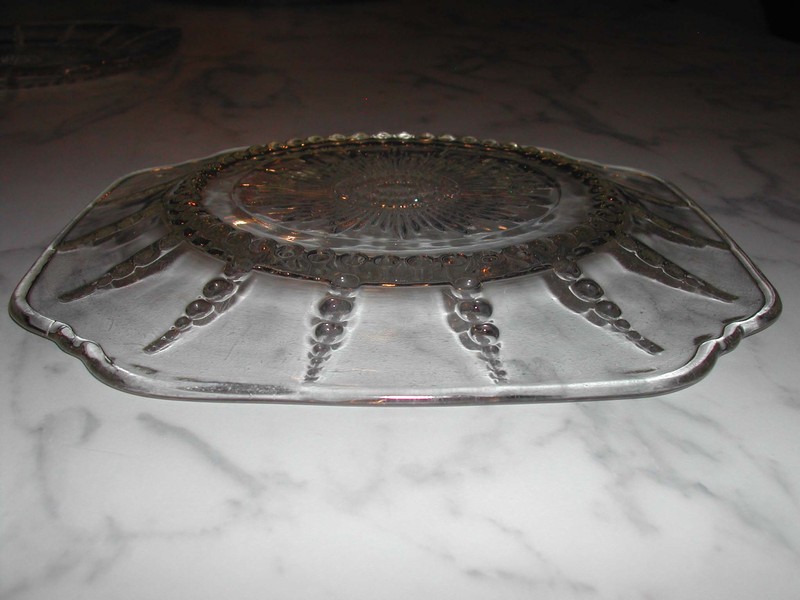 A Pair of Federal Glass Co. Columbia Pattern Square Luncheon Pla