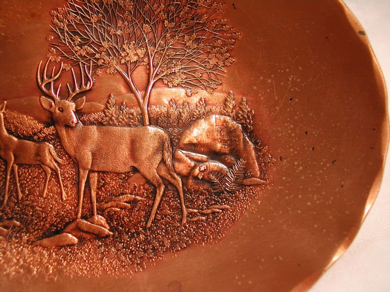Solid Bronze “Wendell August Forge” Stag Dish