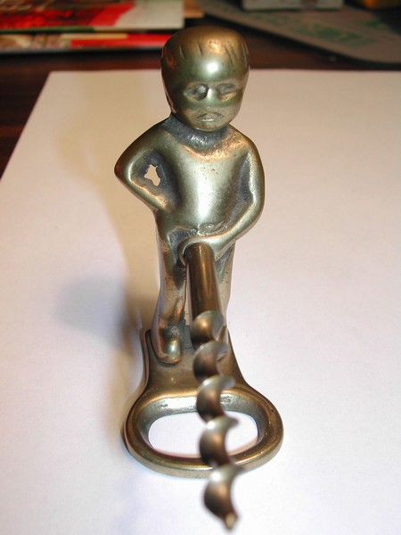Vintage Mannekin Pis Brass Corkscrew Belgium