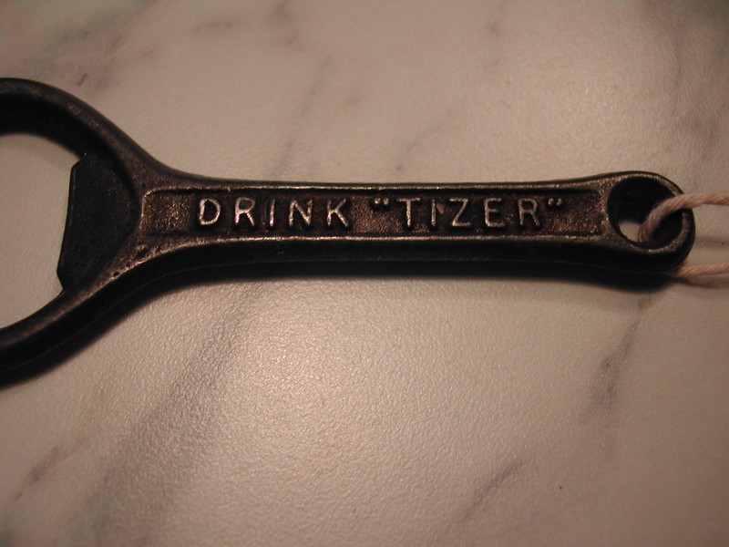 Vintage "Drink Tizer" Nickel Cap Lifter (bottle opener) England