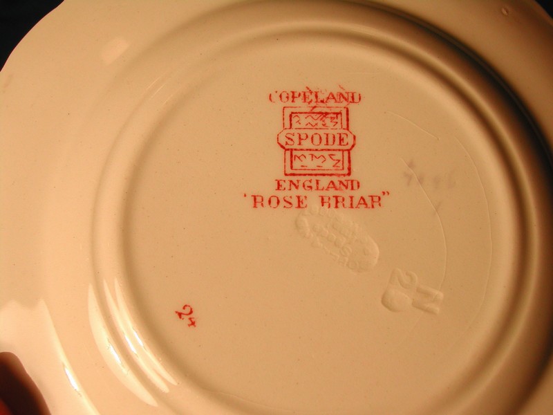 Copeland Spode Rose Briar Butter Pat c. 1920  England