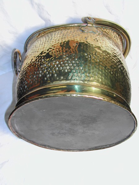Vintage English Brass Coal Scuttle