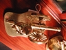 Vintage English Brass Field Gun & Soldier