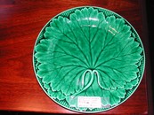 Wedgwood Leaf & Basket Weave Majolica Plate
