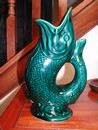 Vintage English Majolica Gurgling Fish Pitcher/Vase