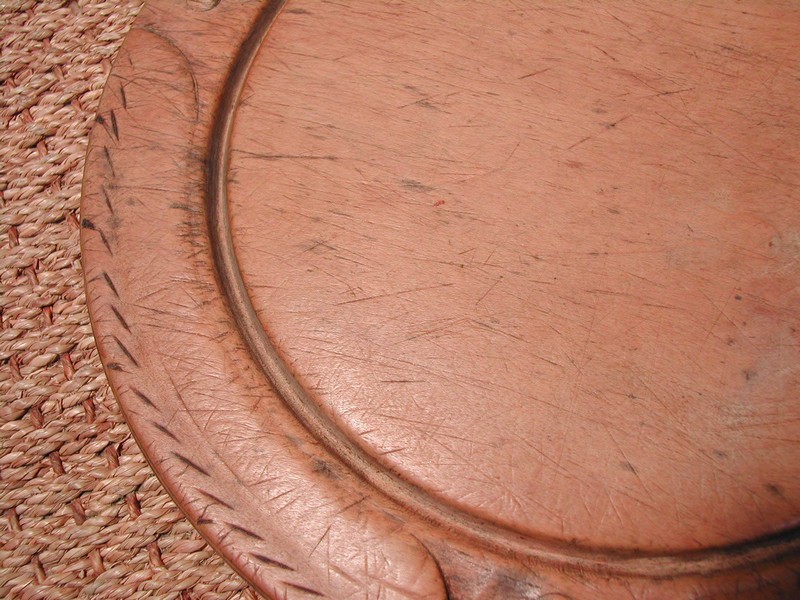 Vintage English Round Wooden Breadboard