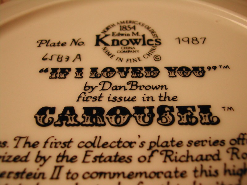Beautiful Knowles Collector Plate “Carousel” First of Series