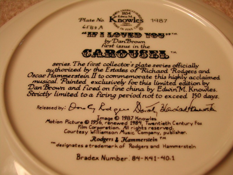 Beautiful Knowles Collector Plate “Carousel” First of Series