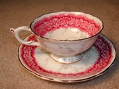 Elegant Vintage “Coalport” English Roses & Vines Teacup/Saucer