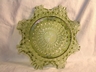 Fenton Colonial Green Thumbprint Bon Bon Glass Bowl
