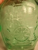 Old Liberty Green Glass Decanter Eagle