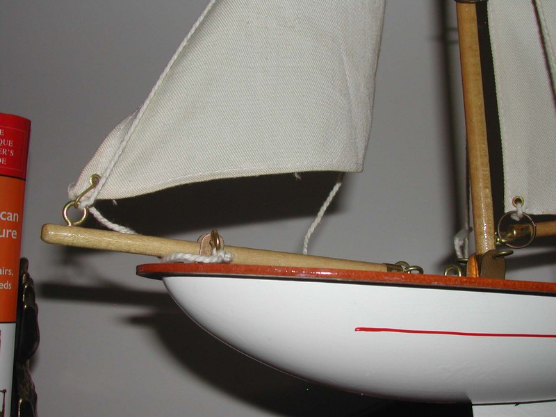Old Wooden Model Sailboat Atlantic Boats by Leeman