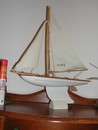 Old Wooden Model Sailboat Atlantic Boats by Leeman
