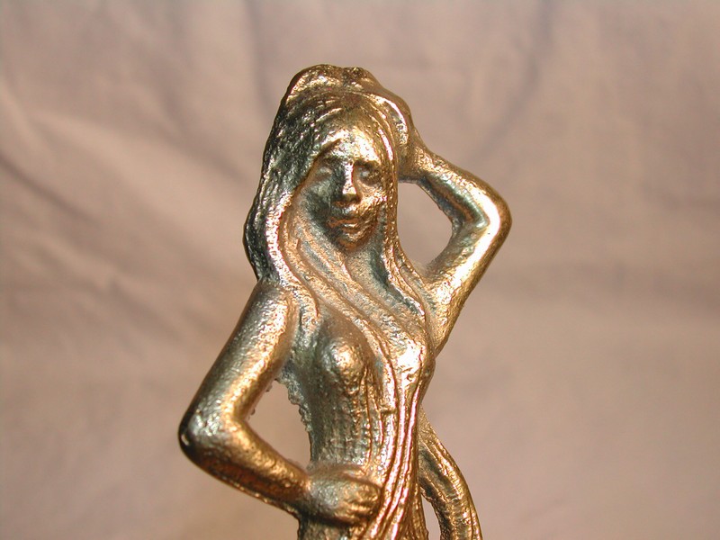 A Vintage Brass Art Nouveau Nude (Lady Godiva) Letter Opener