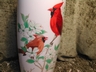 Fukagawa Collection Cardinal & Dogwood Vase Gold Rim
