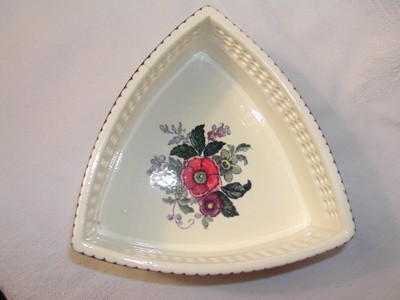 Antique Waechtersbach Triangular Ceramic Transferware Dish 1904