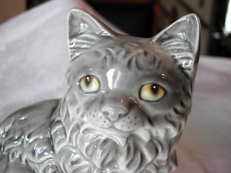 Adorable Goebel Grey Persian Kitten / Cat W. Germany 1949-1990