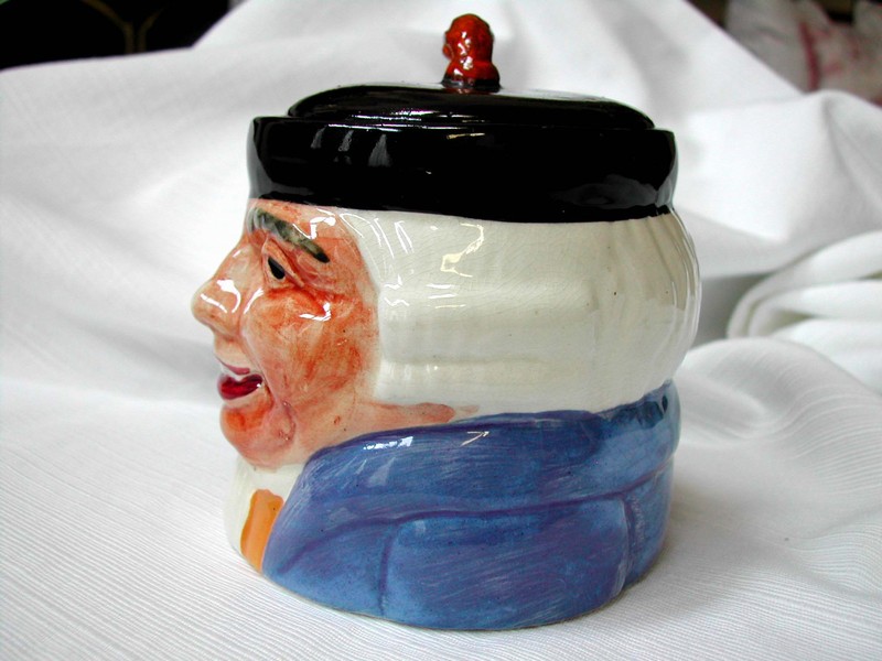 Barrister Toby Character Humidor/Biscuit Jar Staffordshire Eng
