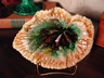 Etruscan Style Majolica Begonia Leaf Dish Antique