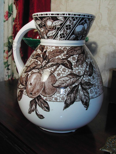 A Wedgwood Aesthetic Period Brown Transfer Pitcher England