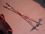 Vintage Red Bamboo Ski Poles-Sheffield, Mass.