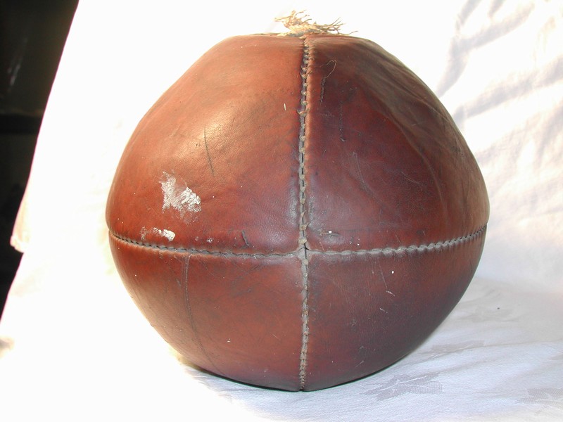 Vintage English Leather Rugby Ball