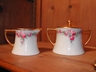 Limoges Hand Painted Roses "G" Cream/Sugar