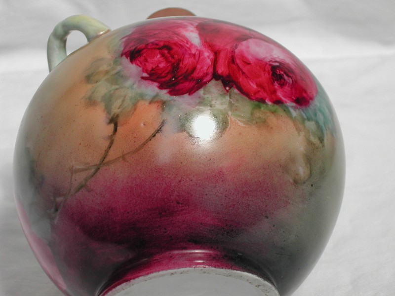 Hand Painted Roses Vase Limoges? Bavaria?