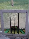 Vintage English Art Deco Stained Glass Window
