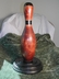 Large Vintage Wood Bowling Pin Trophy Signed 1936