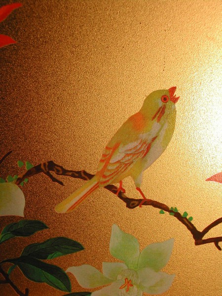 Elegant English Gold Bird & Botanical Tin Tip Tray