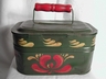 Hand Painted Toleware American Folk Art Tinware Document Box