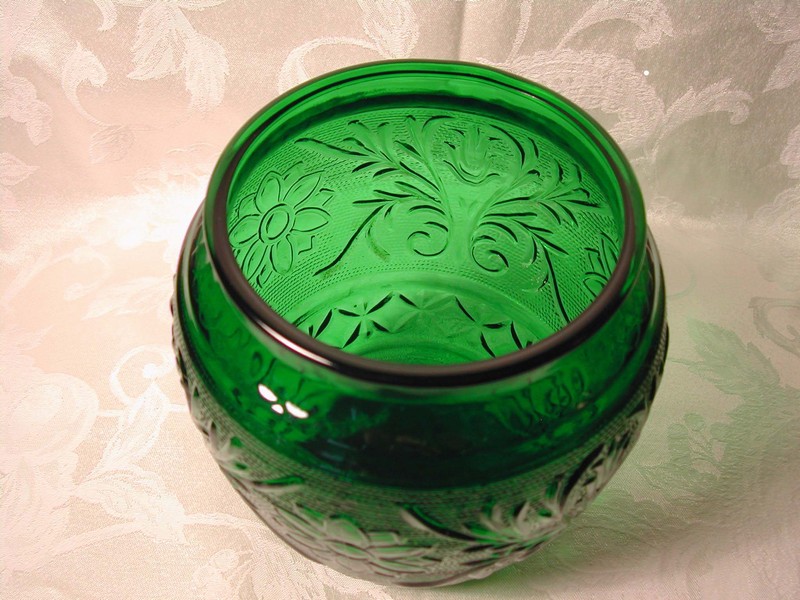 Anchor Hocking Sandwich Glass Cookie Jar Forest Green