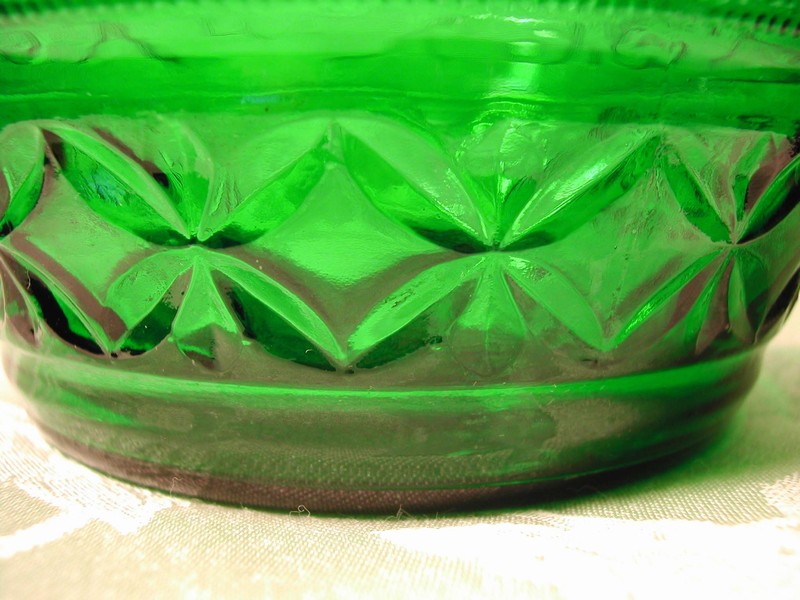 Anchor Hocking Sandwich Glass Cookie Jar Forest Green