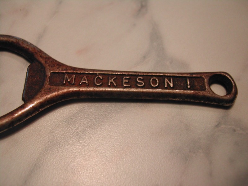 Vintage "Mackeson" Nickel Cap Lifter (bottle opener) England